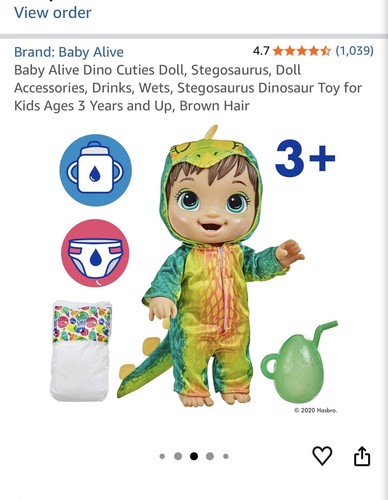 Baby alive dino cuties - dino, doll