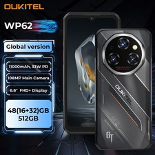 5G 4G LTE OUKITEL WP62 Rugged Mobile Android 15.0 Phone Builder Outdoor Unlocked