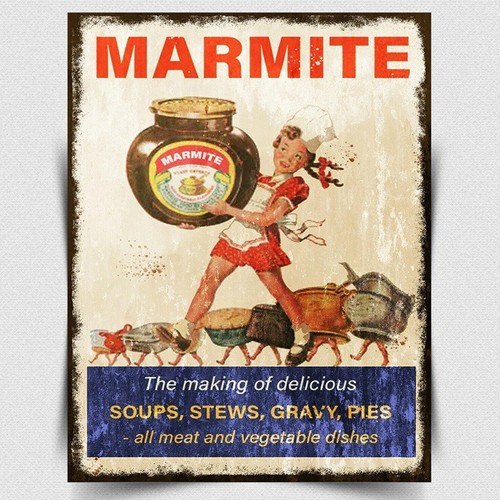 Metal sign plaque - plaque, marmite