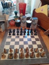 Antique Wooden Staunton Pieces Set,attic find,stunning carving,unrestored-552TRL