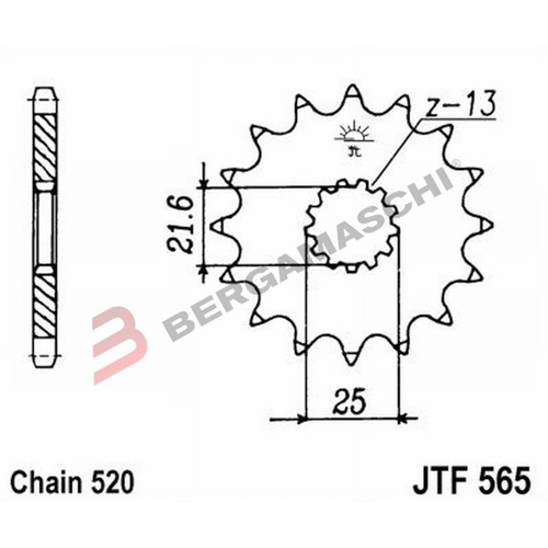 Sprocket 565 z18 - jt,