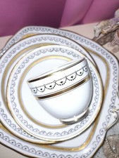 Royal Albert Crown China 4804 Gold Art Deco Dinner Set Large 17 piece