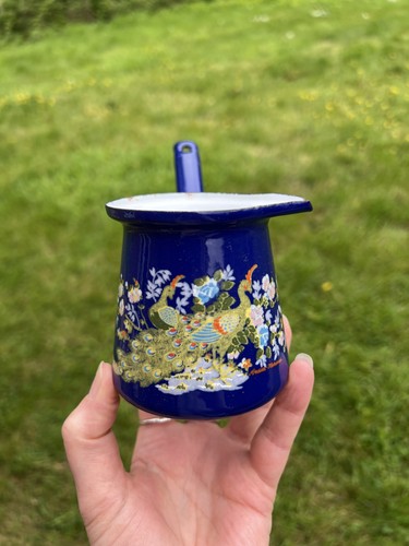 Vintage blue enamel - vintage,