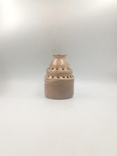 Vintage 60s 70s Ceramic Beige Aris Sandstone Flower Spike Vase Chouzet 