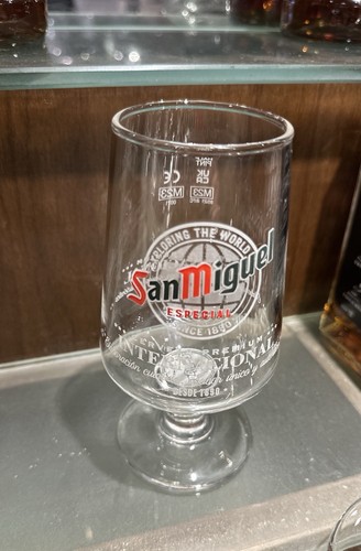 San miguel half - half, glasses