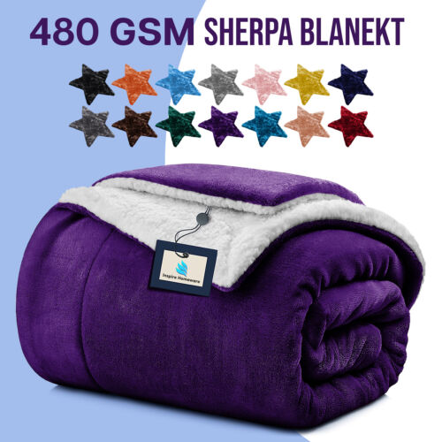 Heavy sherpa fleece blanket - sherpa,