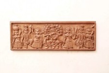 Antique Krishna Statue Wooden Panel Lintel Vintage Hindu Home Temple Wall Decor