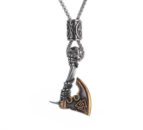 Viking axe pendant necklace - viking,