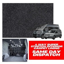 4 Way Stretch Anthracite Van Camper Boat Lining Speaker Acoustic Carpet Kit