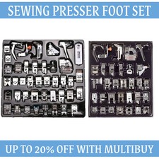 32/42pcs Professional Sewing Machine Foot Feet Presser Snap Low Shank Set Kit