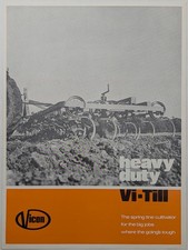 Original Vicon Heavy Duty Vi-Till Spring Tine Cultivator Single Sheet Brochure