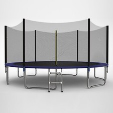 GALACTICA Trampoline Set 14FT Round Outdoor Safety Net Enclosure Ladder