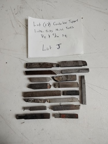 Lot carbide tipped lathe - (17),