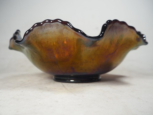 Carnival glass bowl - glass,