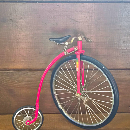 Red penny farthing miniature - penny-farthing,