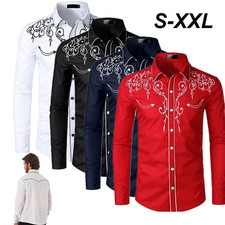 Mens Western Cowboy Shirt Long
