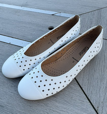 GABOR Ruffle Ballet Pump Leather Upper UK Size 5