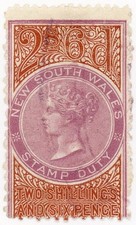 (I.B) Australia - NSW Revenue : Stamp Duty 2/6d (1866)