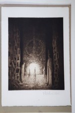Scarce Irish 1972 Etching by