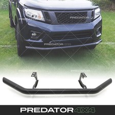 BLACK STEEL SINGLE NUDGE CITY SPOILER BULL BAR FOR NISSAN NAVARA D23 NP300 15-21