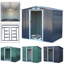 Metal 6 X 4, 8 X 4, 8 X 6, 10 X 8 Steel Sheds Outdoor Garden Storage Shed + Base