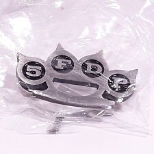 Five Finger Death Punch Brass Knuckle Duster Pewter Pin Official 5FDP Band Merch