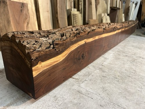 Figured walnut fireplace - walnut,