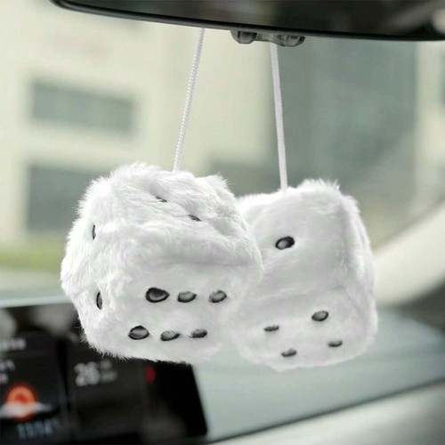 Car colorful soft spotty furry - colorful,
