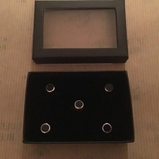 Mens Dress Shirt Studs. Black/