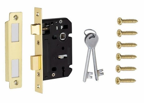Brass lever mortice - brass,