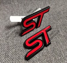 Front Grille & Rear Gloss Red Black ST Badge for Ford Fiesta Focus Mondeo Kuga