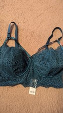 34F  BOUX AVENUE TEAL LONGLINE UNDERWIRED  BRA BNWOT RRP £36