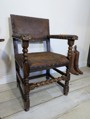 Cromwellian revival carved oak - cromwellian,