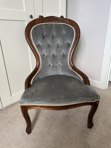 Blue upholstered victorian - upholstered,