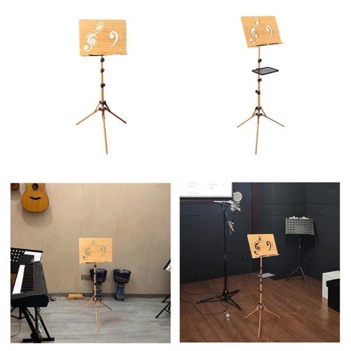 Folding wooden music stand for - music,