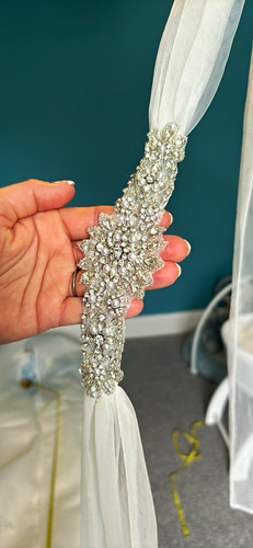 Wed2b ivory bridal - ivory, belt/sash