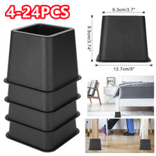 4-24x Heavy Duty Bed Chair Risers Feet Leg Lift Furniture Extra Raisers Stand