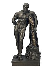 Farnese Hercules Heracles Greek Cast Marble Bronze Color Sculpture Museum 13 in