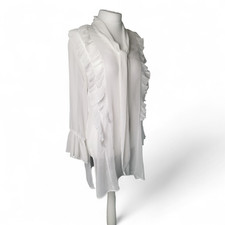 Zara Blouse 8/10 White Sheer