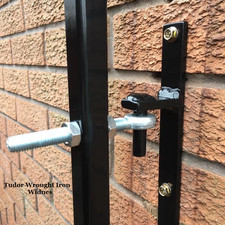 GATE HINGES 12MM WROUGHT IRON ADJUSTABLE ZINC GALVANISED METAL FIXINGS FITTINGS