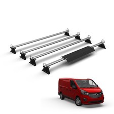 Renault Trafic Roof Rack for 2014+ Vans 4x Heavy Duty Steel Roof Bars