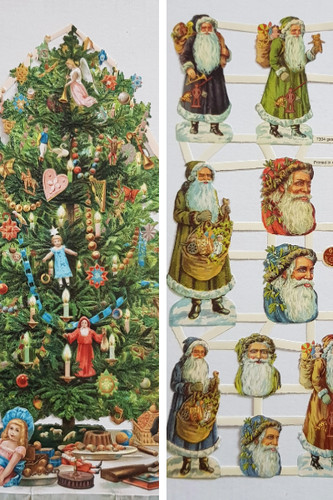 Vintage style christmas - christmas, paper