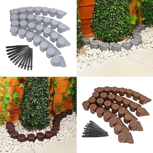 Brown grey palisade garden - brown/grey,
