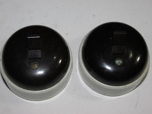 Two vintage light switches - two,