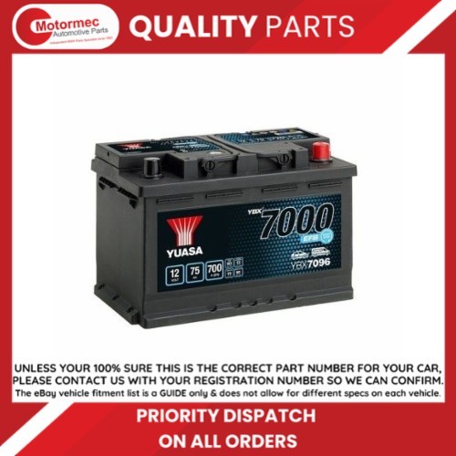 Yuasa ybx7096 12v 75ah 700a - 12v,