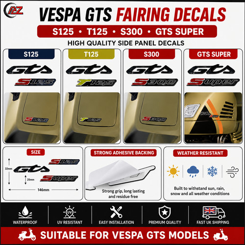 Vespa gts fairing decals - vespa,