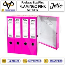 Pink Foolscap Box File 75mm