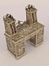 Silver filigree miniature desk