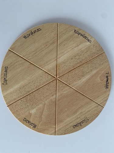 Round wooden pizza - wooden, cutting