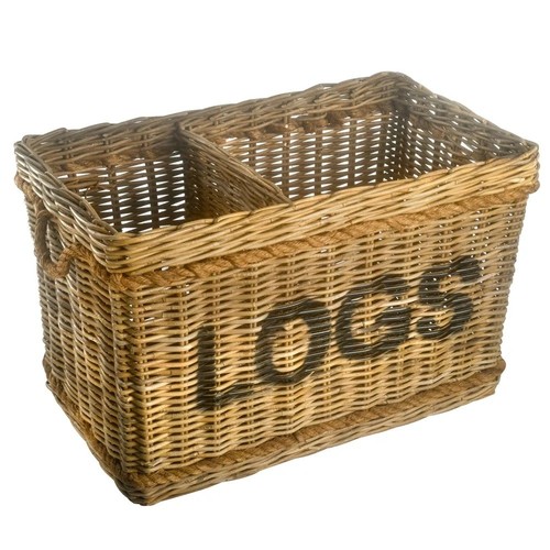 Log basket with - log,